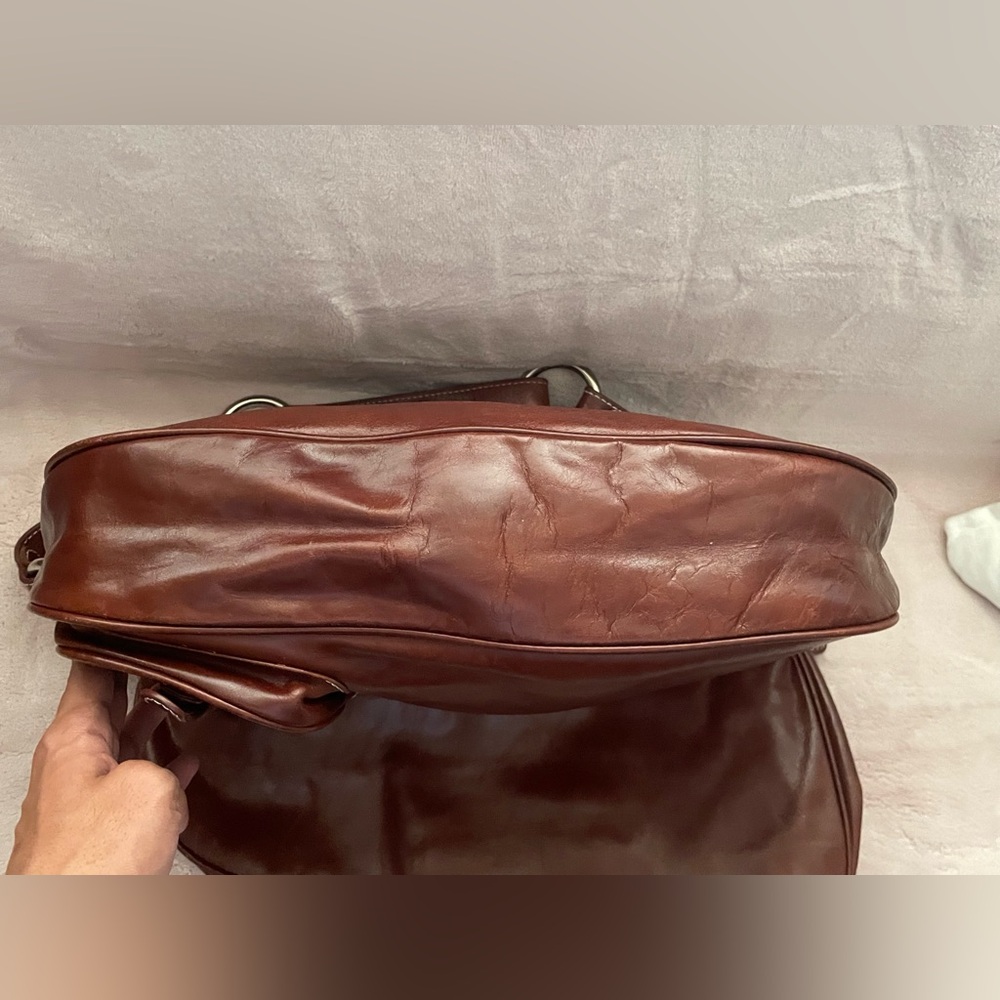 Dior Brown Leather Saddle Bag with Tan Accent - Picture 6 of 10